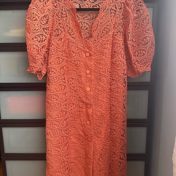 Elegant Lace Button-Up Dress - Picture 2 of 8